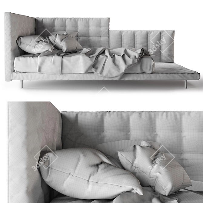 Pink Bed: Bonaldo Alvar - Versatile Design by Giuseppe Vigano 3D model image 3