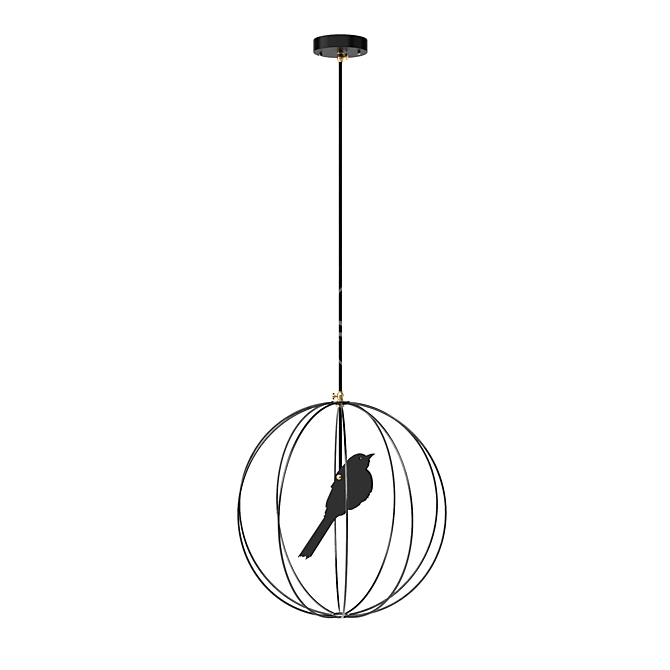 Elegant Sparrow Chandelier 3D model image 2