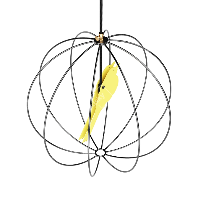 Elegant Sparrow Chandelier 3D model image 3