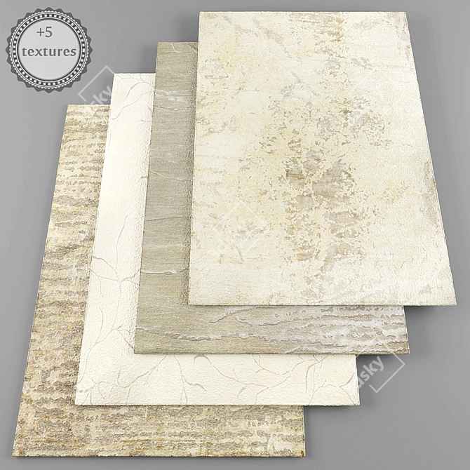 Modern Style Rug Collection + Bonus Texture 3D model image 1