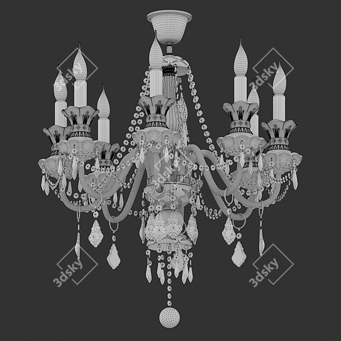 Gothic-inspired Barselona Chandelier 3D model image 2