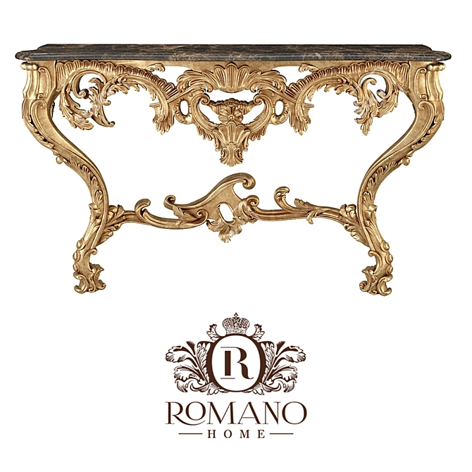 Elegant Eleanor Romano Console: Handcrafted Home Décor 3D model image 1