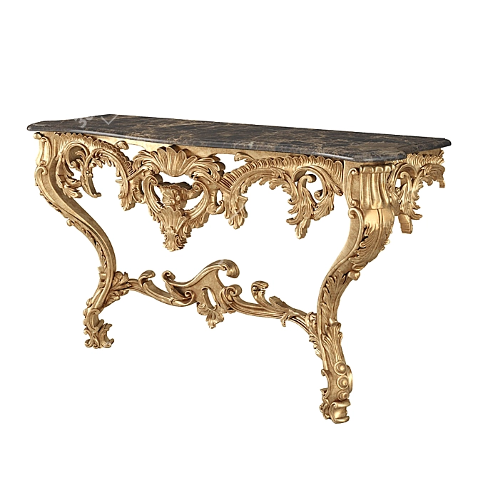 Elegant Eleanor Romano Console: Handcrafted Home Décor 3D model image 2