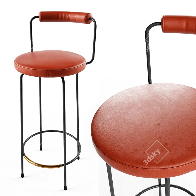 Grazia & Co Australian-Made Stool 3D model image 1