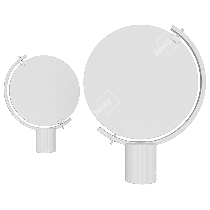 Sleek Globe-Inspired Naia Mirror 3D model image 2