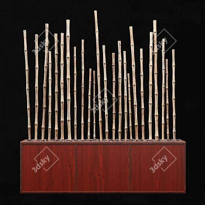 Bamboo Pebble Decor 3D model image 1