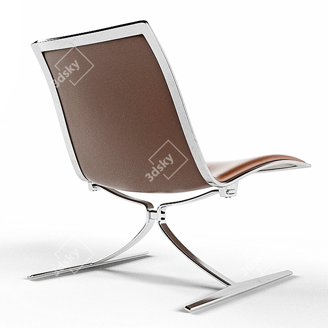 Elegant FK710 Chair with Comfortable Dimensions 3D model image 3