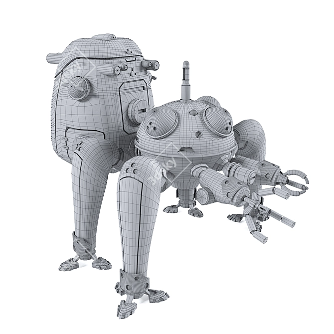 AI Walker Robot Tachikoma 3D model image 3