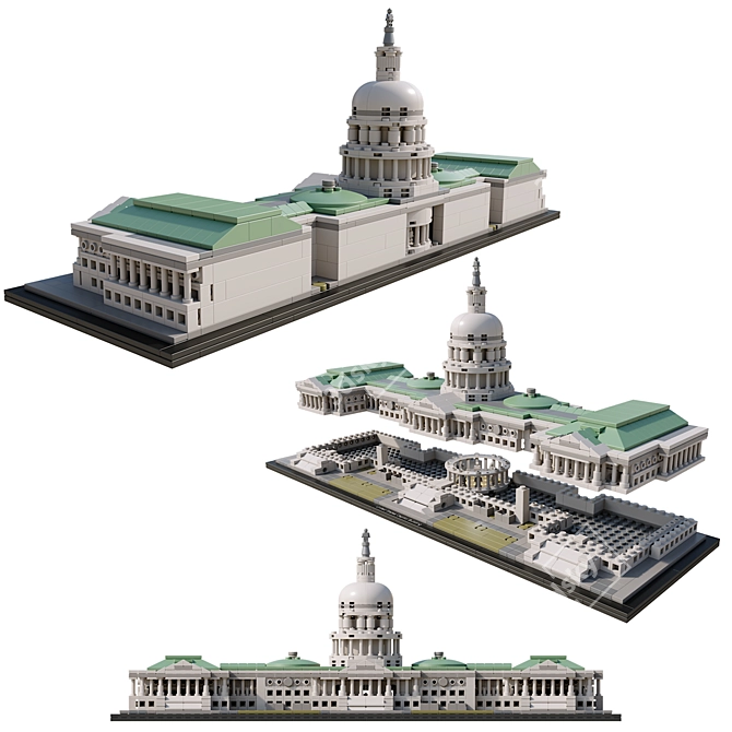 LEGO United States Capitol Building - Architectural Masterpiece 3D model image 2