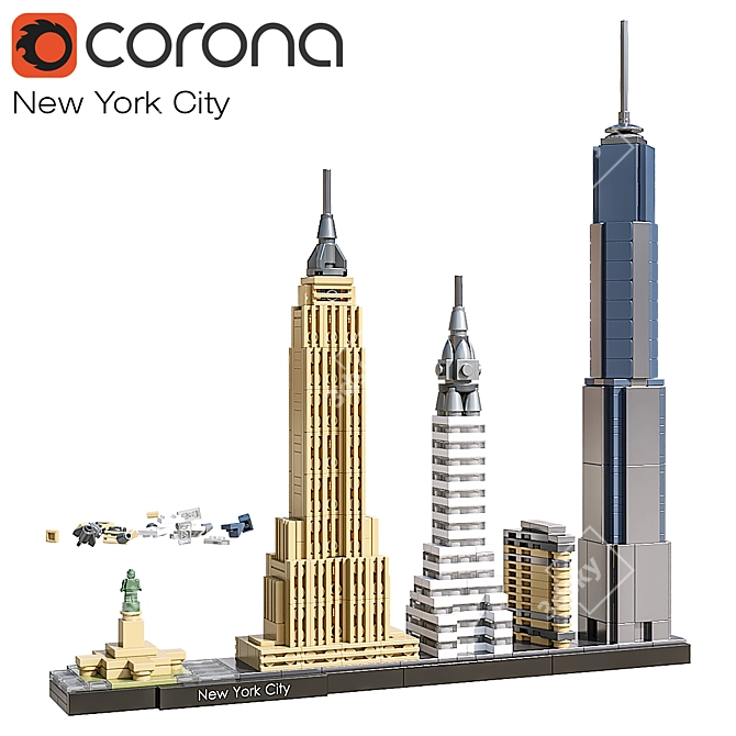 LEGO New York City Skyline Set 3D model image 2