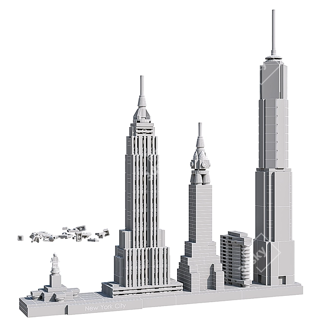 LEGO New York City Skyline Set 3D model image 1