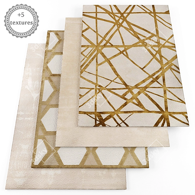 Modern Style Rugs Set 3D model image 1