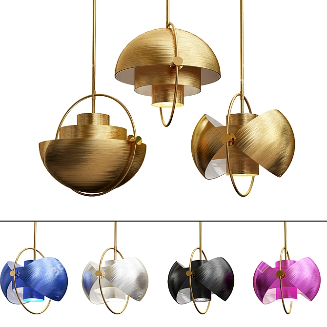 Gubi Multi Lite Pendant: Versatile and Stylish Lighting 3D model image 1