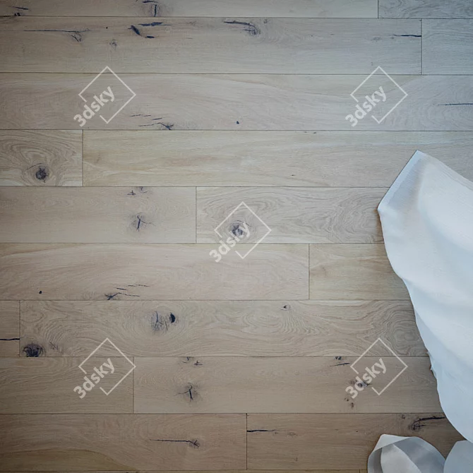 Elegant Madeira Oak Flooring 3D model image 2