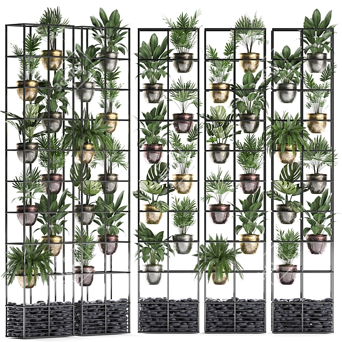 Vertical Garden: Exotic Houseplant Collection 3D model image 2