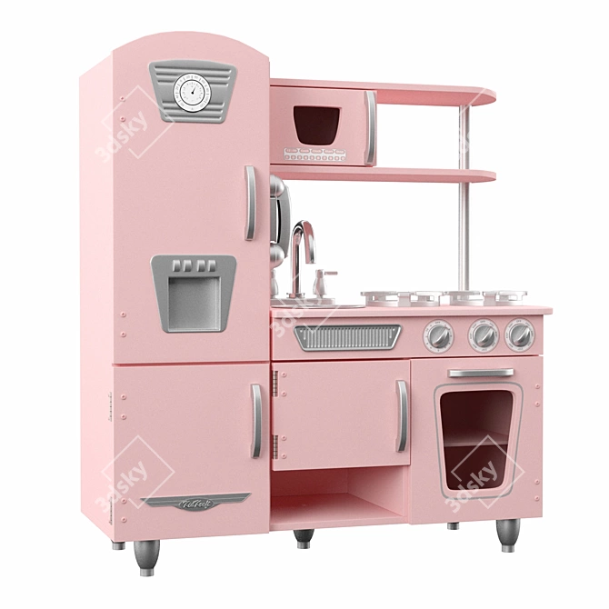 Retro Dream Kitchen Playset 3D model image 2