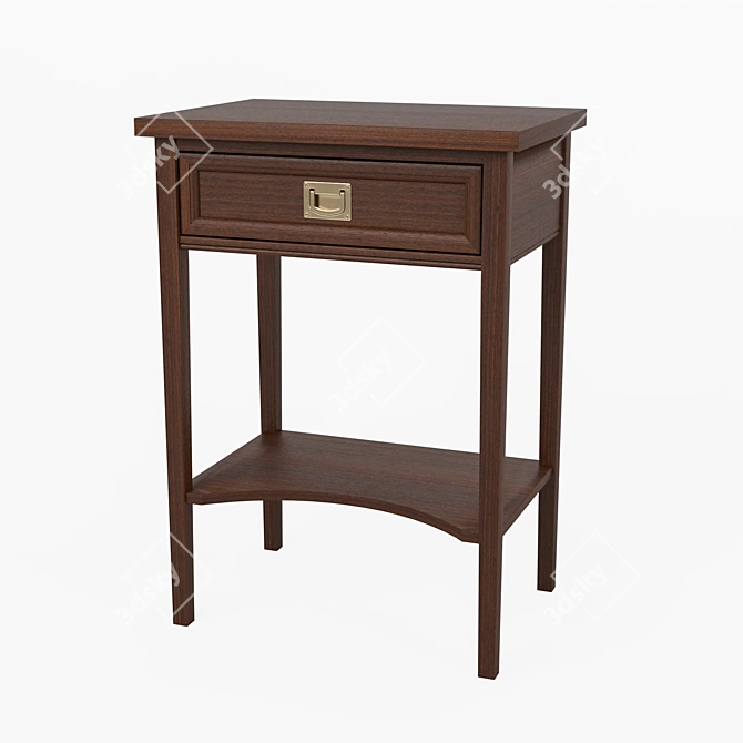 Oxford Nightstand: Stylish Bedside Table with Alternative Finish 3D model image 1