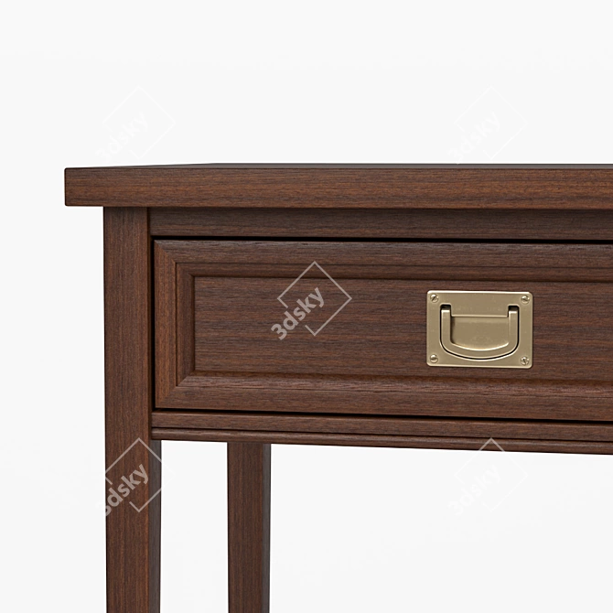 Oxford Nightstand: Stylish Bedside Table with Alternative Finish 3D model image 2