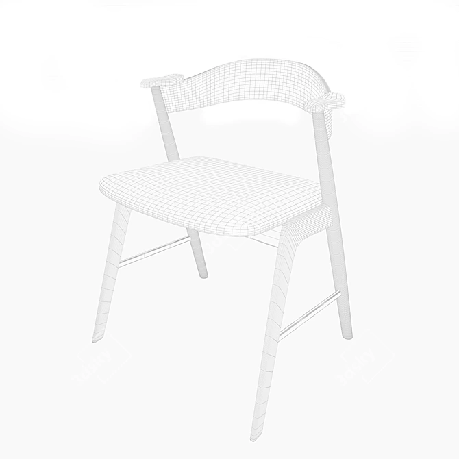 Danish Midcentury Armchair - Kai Kristiansen Design 3D model image 3