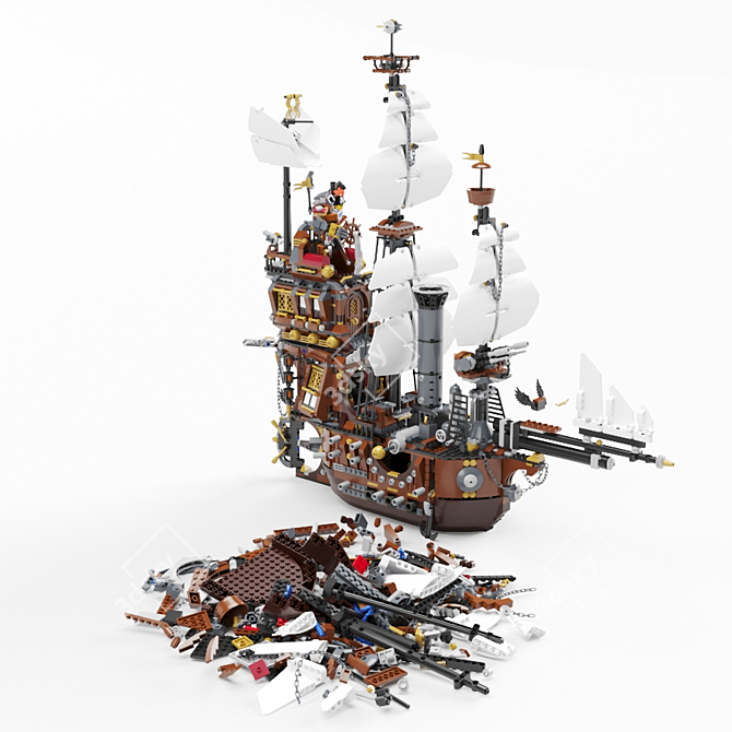 Pirate's Ultimate Ship Adventure 3D model image 1