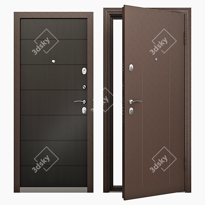 Torex Delta-100 Entrance Door - RGSO Pattern, D22 - 100x210cm 3D model image 1