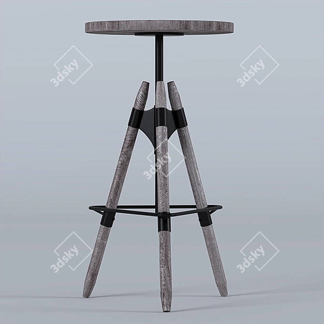 Title: Sleek Bar Chair | Modern Design 3D model image 1