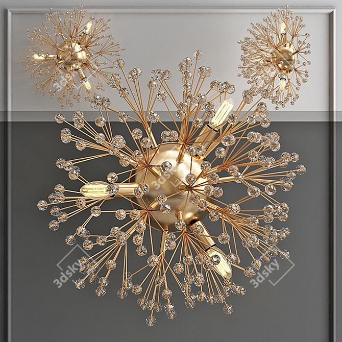 Title: Dickinson Chandelier - Elegant Sconce Lighting 3D model image 1