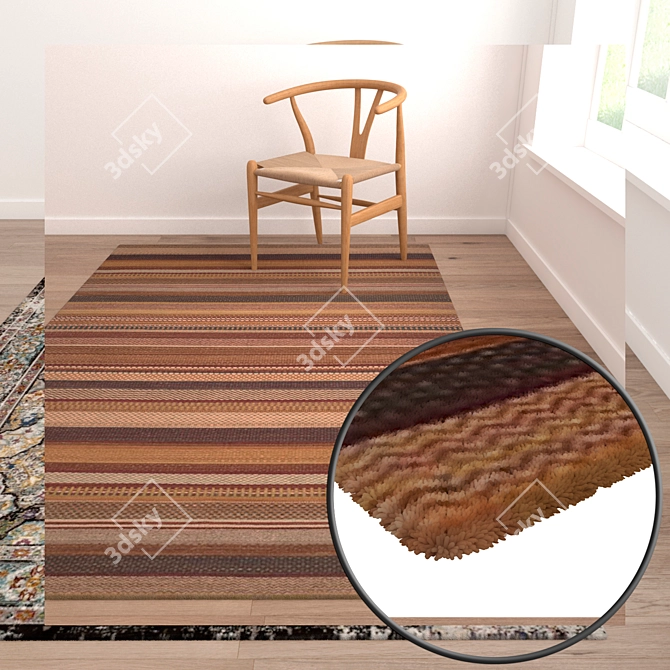 Luxury Carpet Set - High-Quality Textures 3D model image 2