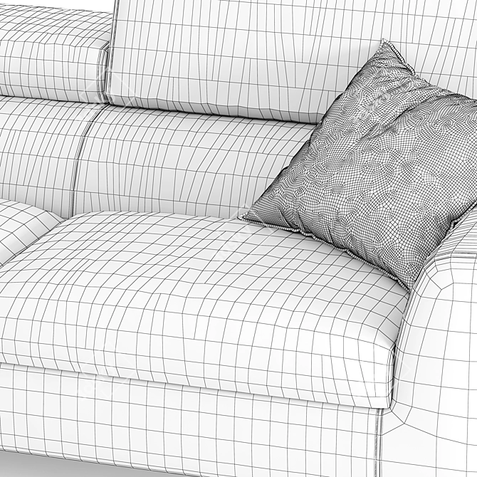 Luxury Italian Bellevue Sofa 3D model image 3