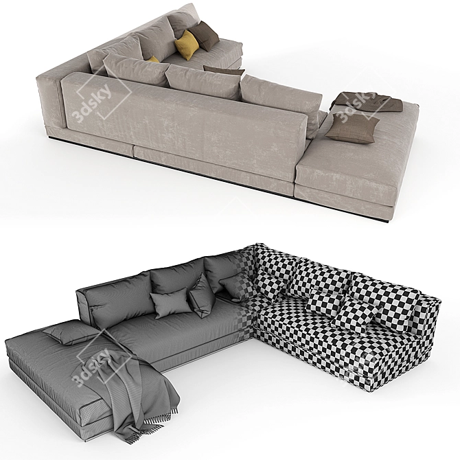 3D Max Sofa Render: Vray & Corona 3D model image 2