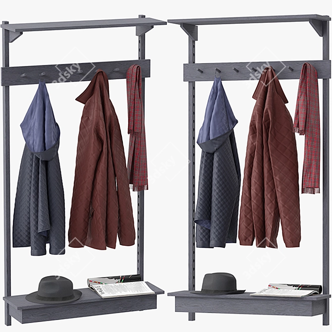 Elevate your space: Unit Coat Rack 3D model image 1