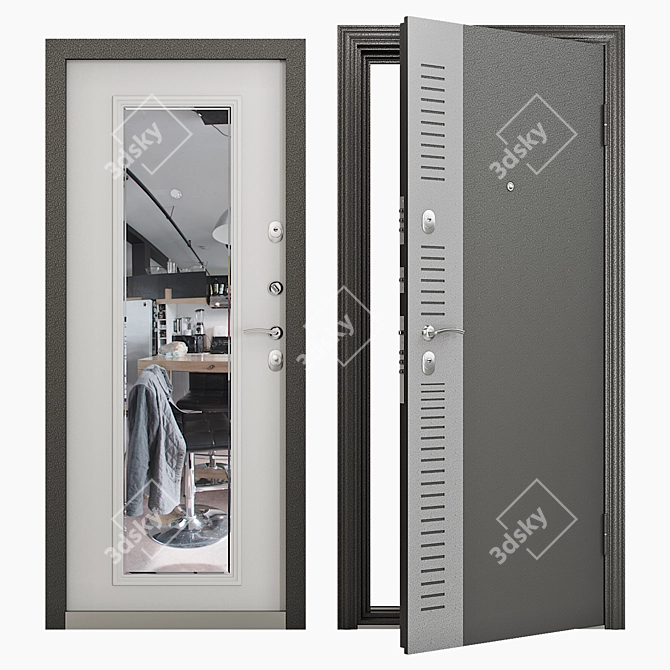 Sturdy and Secure: Torex Delta-100 Entrance Door 3D model image 1