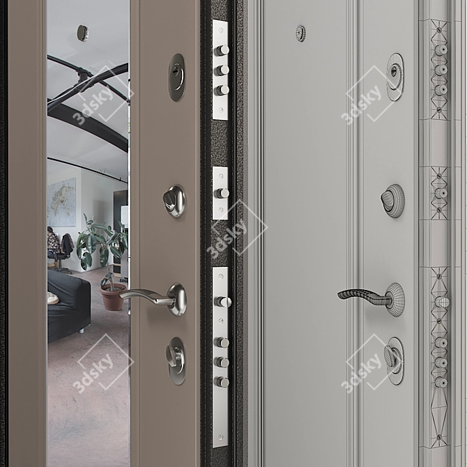 Torex Delta-100 Entrance Door: Reliable & Stylish 3D model image 2