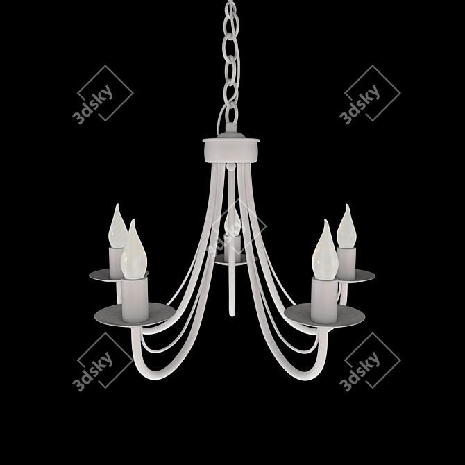 Elegant Chandelier Linda 5xE14x60W 3D model image 1