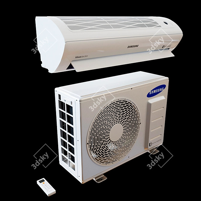 Samsung Split System Air Conditioner 3D model image 1