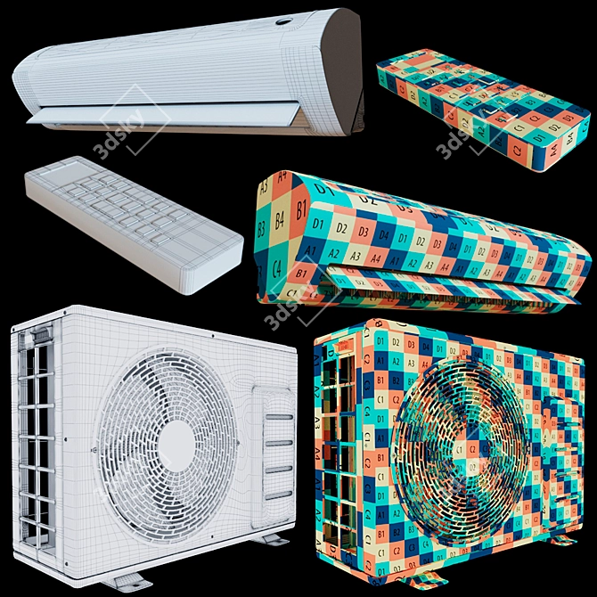 Samsung Split System Air Conditioner 3D model image 3