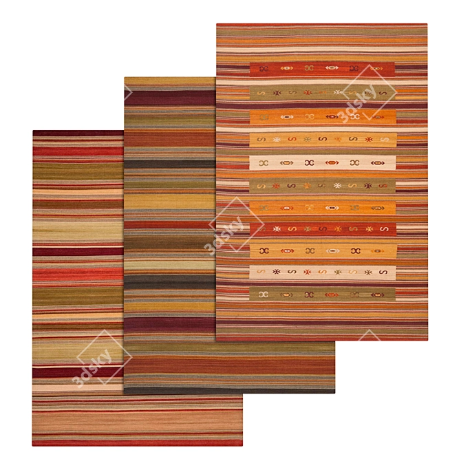 High-Quality Carpet Set 3D model image 1