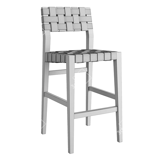 Elevate your space with Vero Leather Barstool 3D model image 2