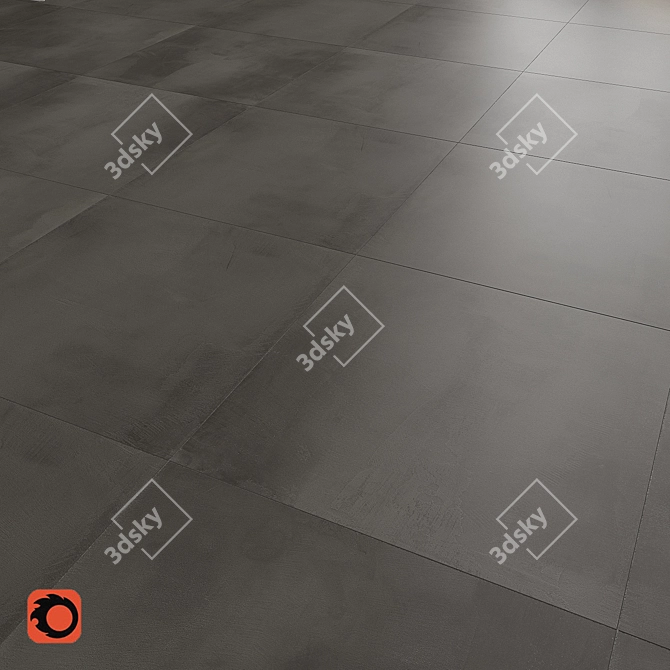 Grey Concrete Limestone Floor Tiles 3D model image 1