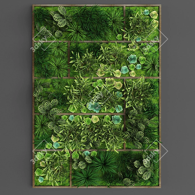 Space-Saving Vertical Gardening Solution 3D model image 1