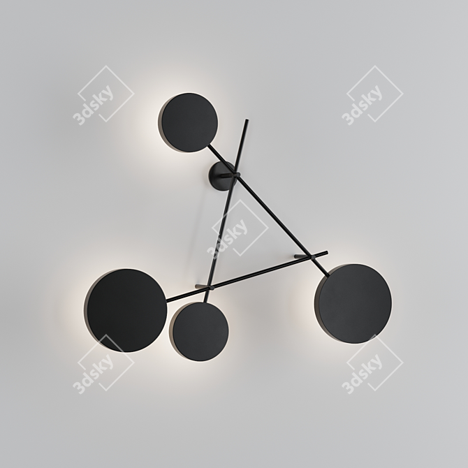 Sleek DOTS 2 Design Lamp 3D model image 1