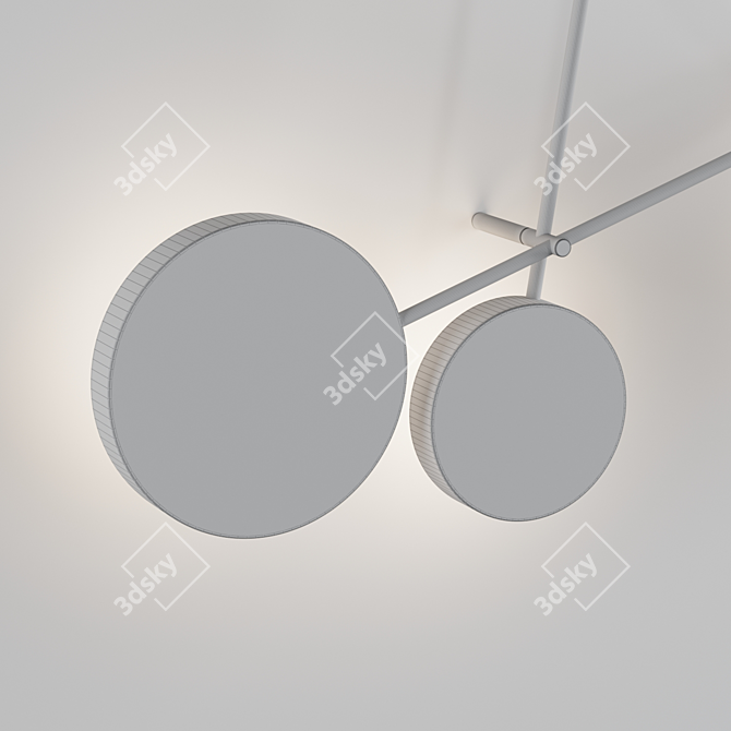 Sleek DOTS 2 Design Lamp 3D model image 3