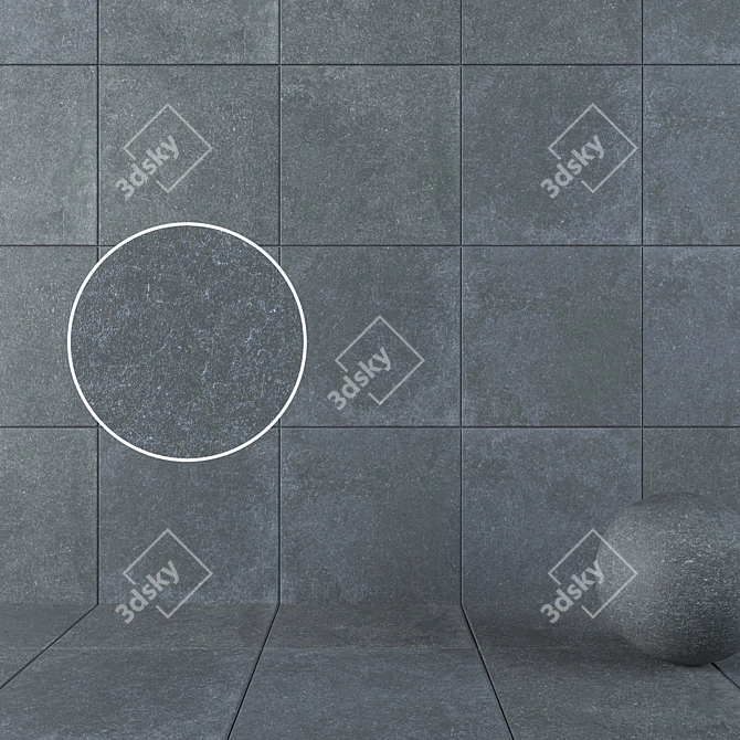 HD Multi-Texture Wall Tiles 3D model image 1