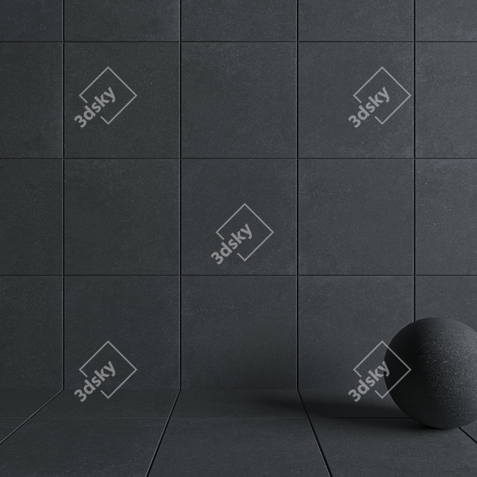 HD Multi-Texture Wall Tiles 3D model image 3