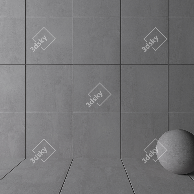 HD Multi-Texture Wall Tiles 3D model image 2