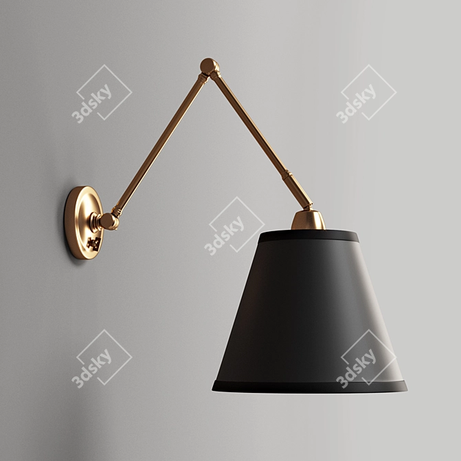 Versatile Vintage Wall Lamp 3D model image 5