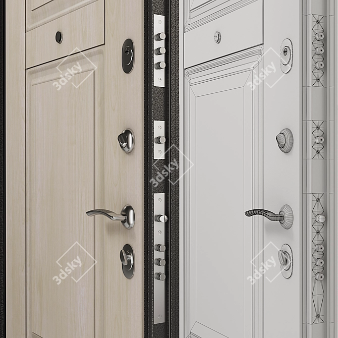 Secure and Stylish Entrance Door: Torex Delta-100 RGSO, D18 3D model image 2