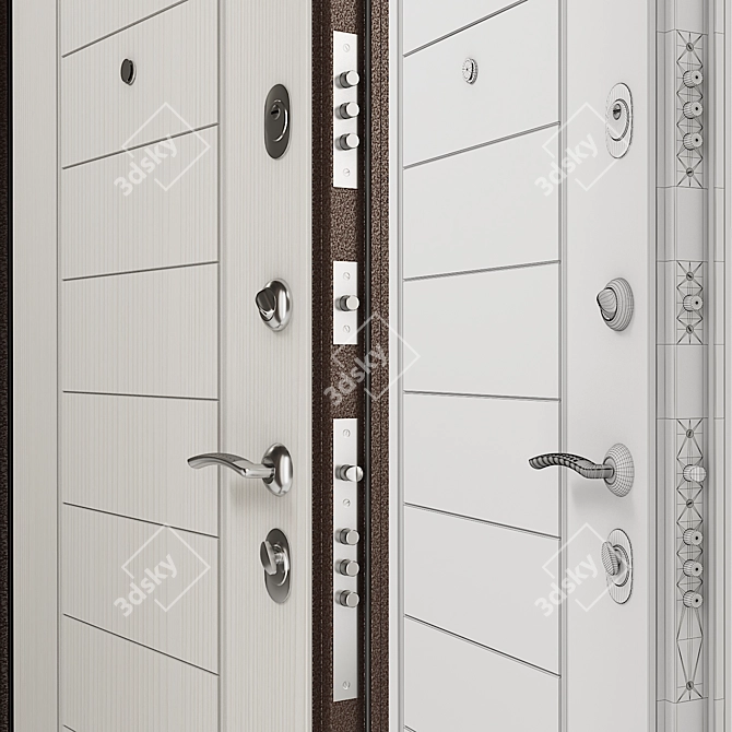 Reliable and Secure: Torex Delta-100 Entrance Door 3D model image 2