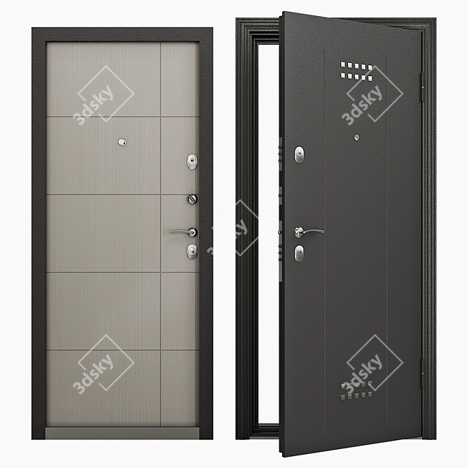 Reliable and Stylish Torex Delta-100 Entrance Door 3D model image 1