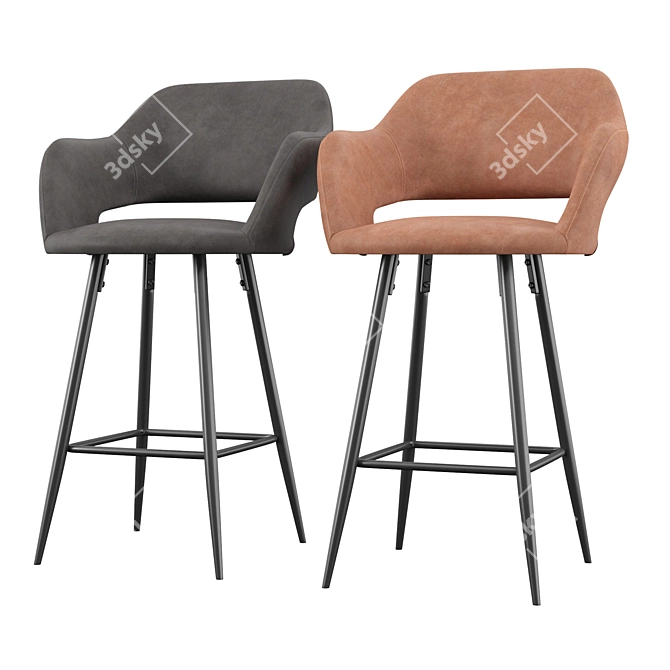 Crosby Stool: Sleek Seating Solution 3D model image 2